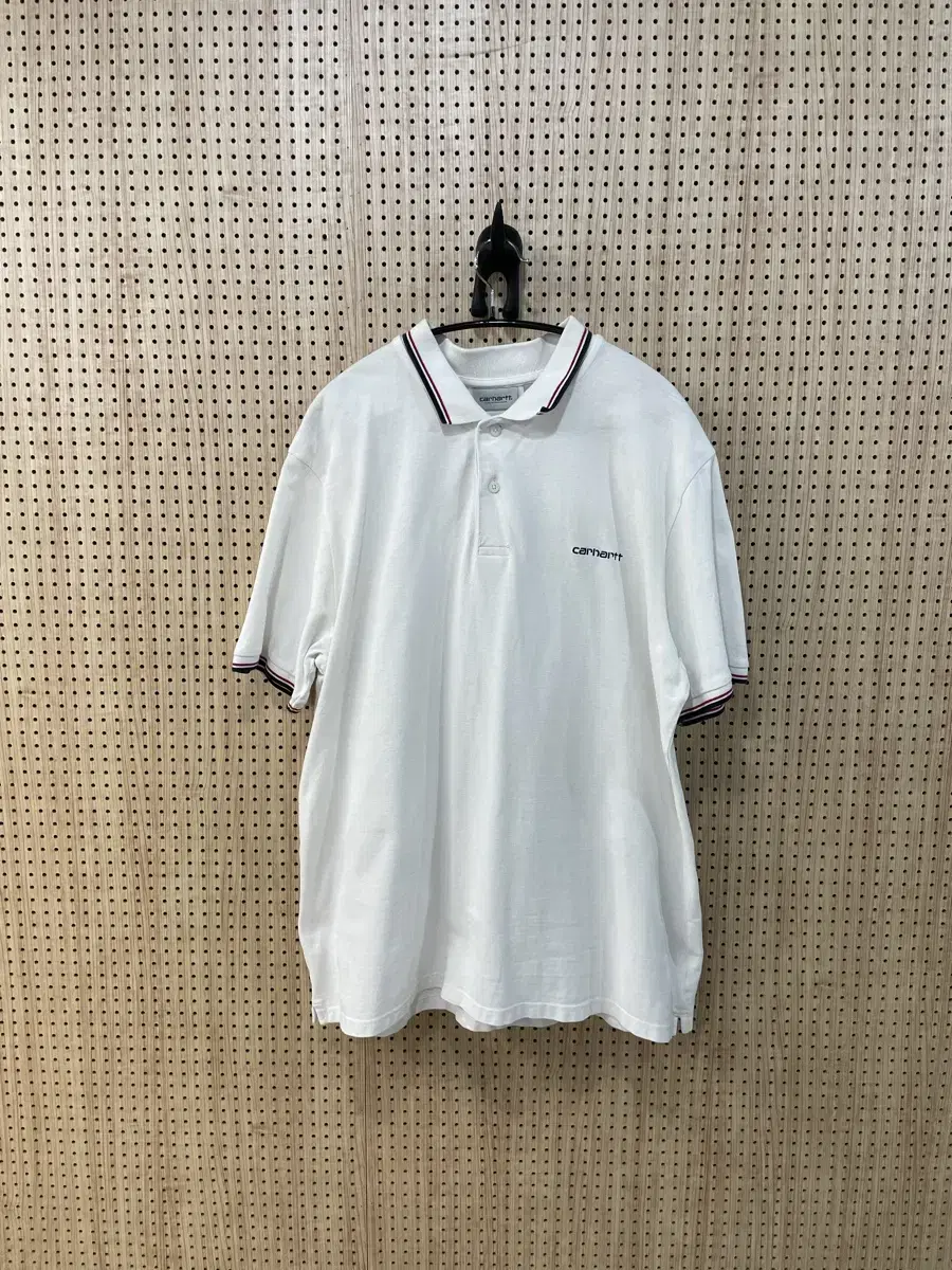 carhartt(칼하트) 레터링 카라 반팔티 XL